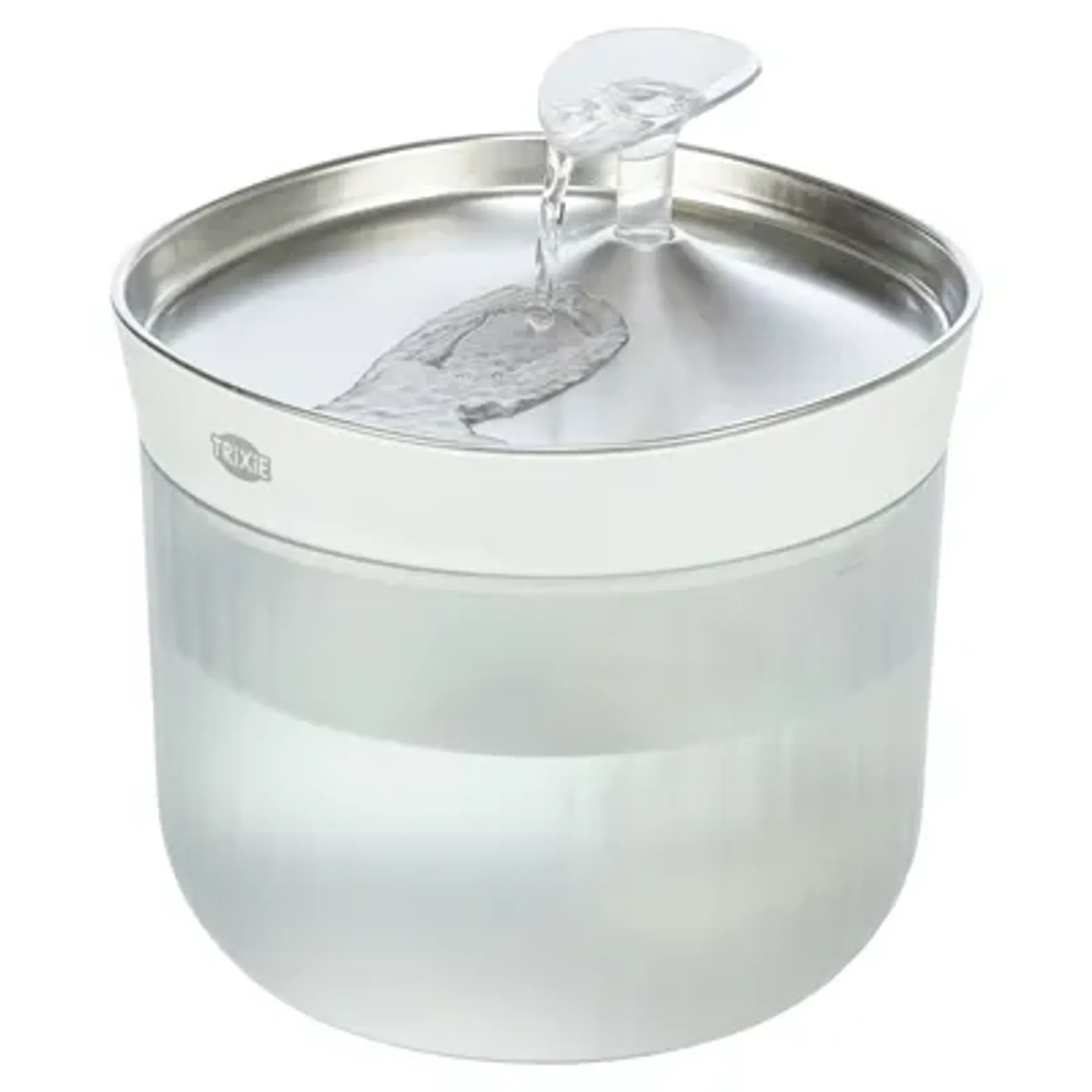 TRIXIE DRINKFONTEIN AQUA CLEAR KUNSTSTOF / RVS WIT 18X18X16 CM