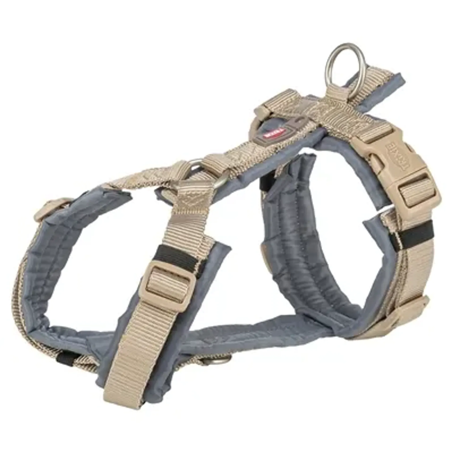 TRIXIE HONDENTUIG PREMIUM TREKKING ZAND TAUPE / GRAFIET GRIJS 36-44X1,5 CM