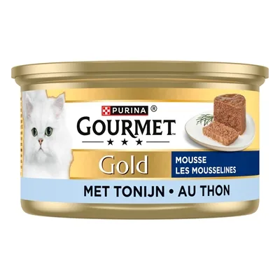 GOURMET GOLD FIJNE MOUSSE TONIJN 24X85 GR GOURMET GOLD FIJNE MOUSSE TONIJN 24X85 GR