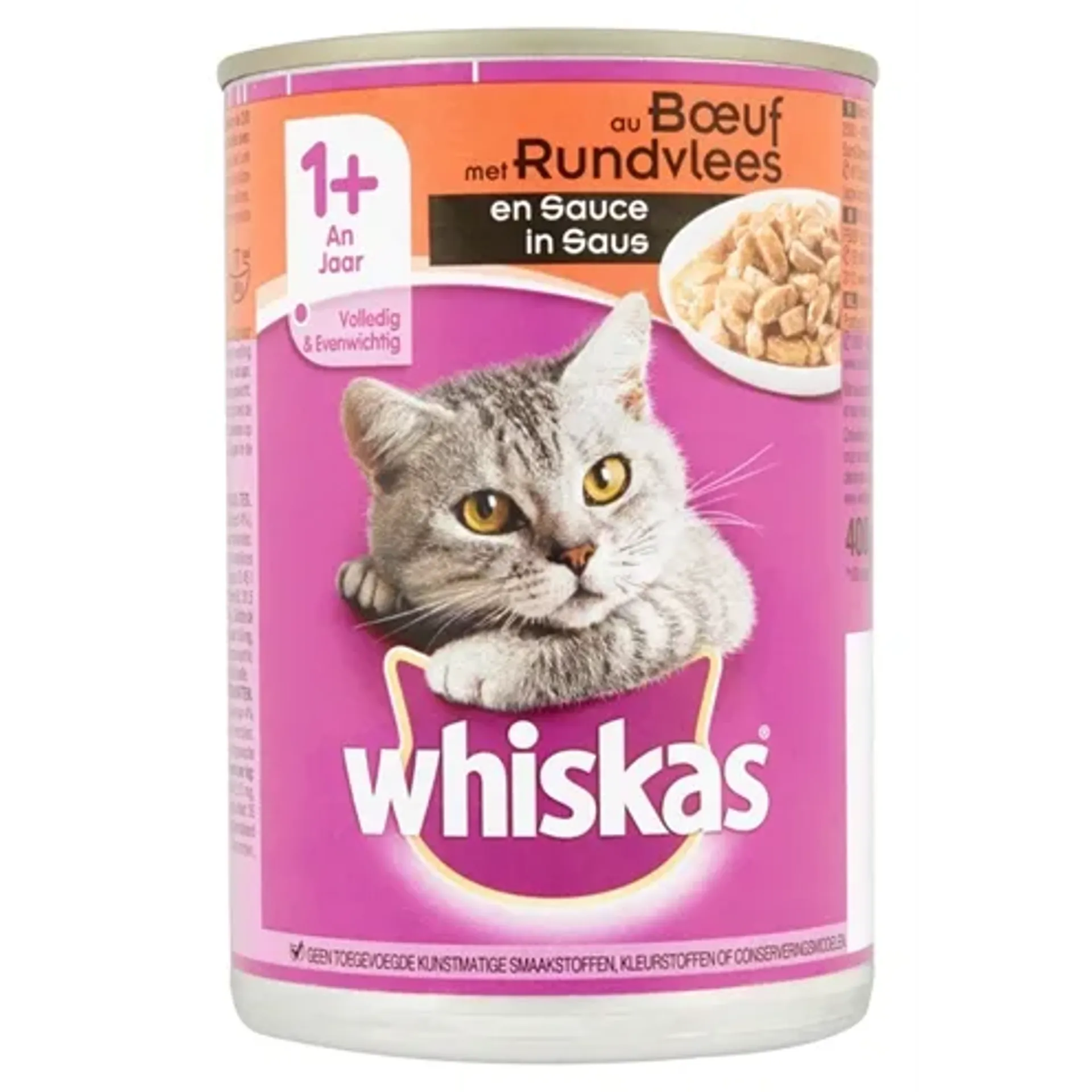 WHISKAS BLIK ADULT RUND IN SAUS 12X400 GR