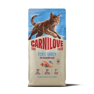 CARNILOVE TRUE FRESH ADULT STERILISED ALL BREEDS FISH / TURKEY 6 KG CARNILOVE TRUE FRESH ADULT STERILISED ALL BREEDS FISH / TURKEY 6 KG