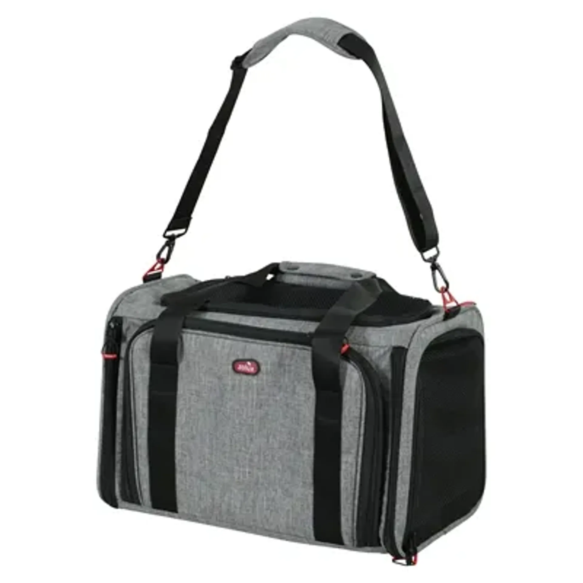 ZOLUX REISMAND HOND / KAT UITBREIDBAAR MAXIMAAL 6 KG GRIJS / ZWART M 50X43X26,5 CM