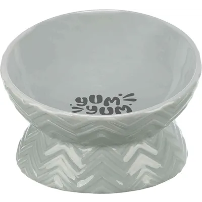 TRIXIE VERHOOGDE VOERBAK / WATERBAK KERAMIEK GRIJS 350 ML 17 CM TRIXIE VERHOOGDE VOERBAK / WATERBAK KERAMIEK GRIJS 350 ML 17 CM