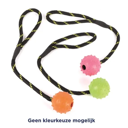 HAPPY PET TOUGH TOYS BAL STUDDED AAN TOUW RUBBER 31,5X5,5X5,5 CM HAPPY PET TOUGH TOYS BAL STUDDED AAN TOUW RUBBER 31,5X5,5X5,5 CM