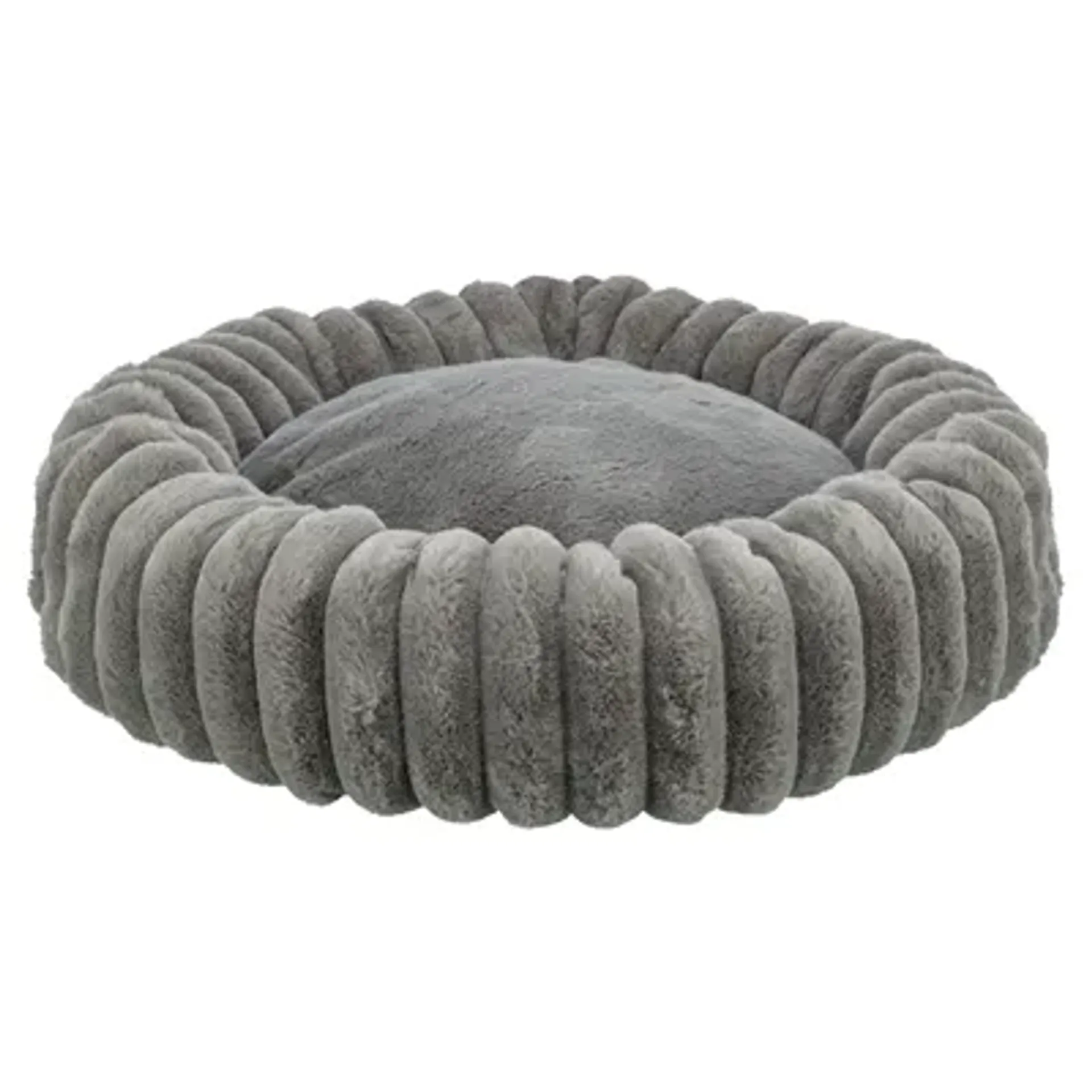 TRIXIE HONDENMAND LONNI ROND BREDE RIBSTOF ANTRACIET 60X60X13CM