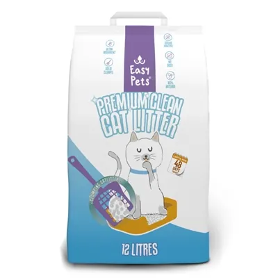 EASYPETS PREMIUM CLEAN WHITE BENTONITE KATTENBAKVULLING 12 LTR EASYPETS PREMIUM CLEAN WHITE BENTONITE KATTENBAKVULLING 12 LTR