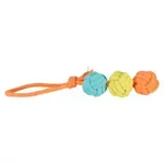 ZOLUX FLOSTOUW TWIST MET 3 TOUWBALLEN MEERKLEURIG 43X7X7 CM ZOLUX FLOSTOUW TWIST MET 3 TOUWBALLEN MEERKLEURIG 43X7X7 CM