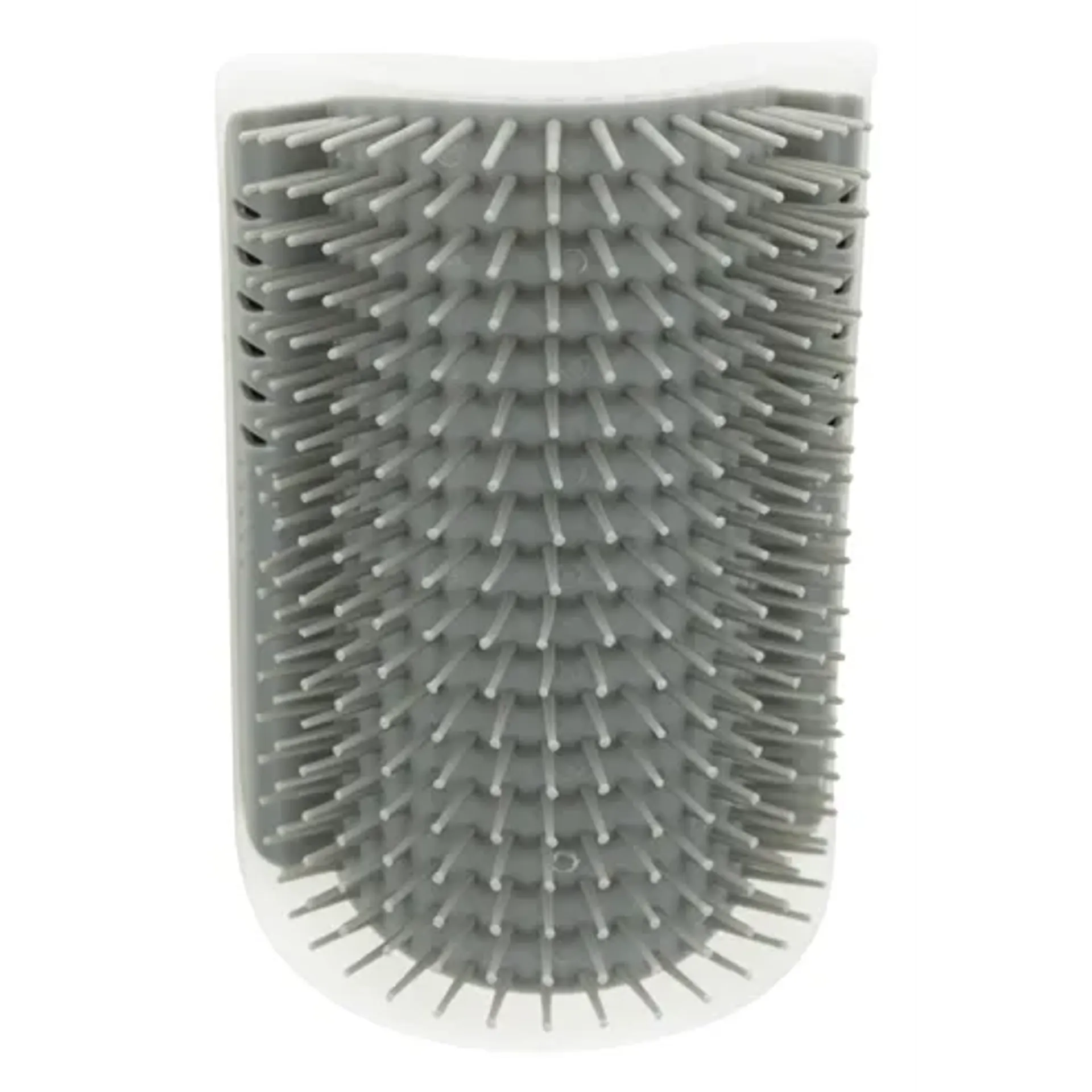 TRIXIE MASSAGEBORSTEL MUUR HOEK GRIJS 8X13 CM