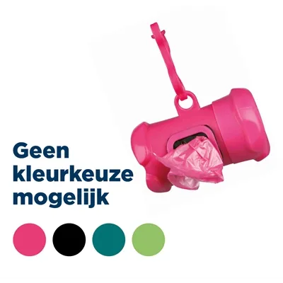 TRIXIE POEPZAKHOUDER BOTVORM MET POEPZAKJES ASSORTI 15 STUKS TRIXIE POEPZAKHOUDER BOTVORM MET POEPZAKJES ASSORTI 15 STUKS