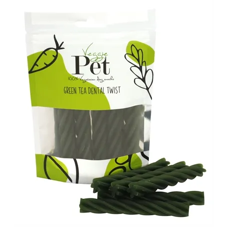 VEGGIE PET GREEN TEA DENTAL TWIST 100 GR VEGGIE PET GREEN TEA DENTAL TWIST 100 GR