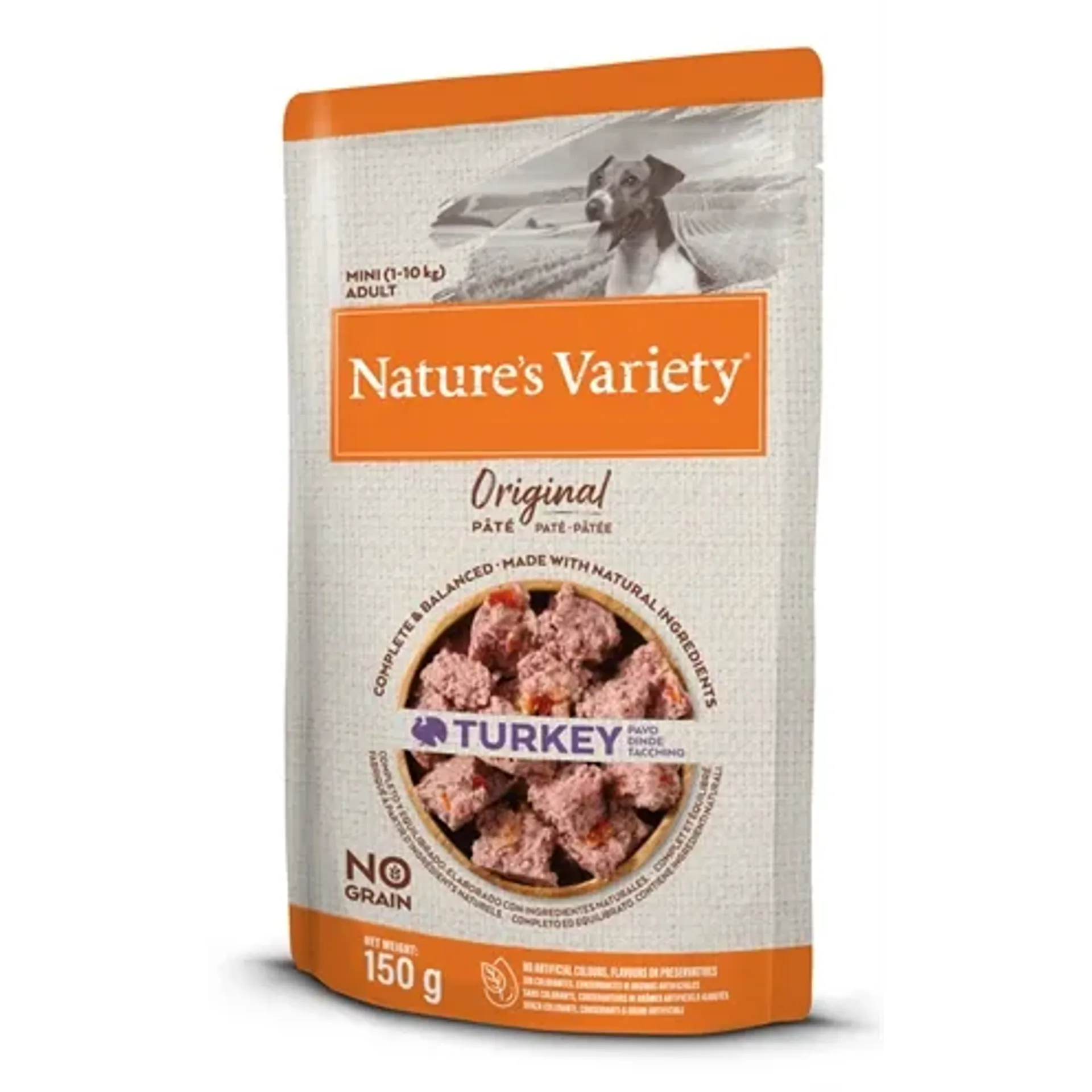 NATURES VARIETY ORIGINAL MINI POUCH TURKEY 8X150 GR