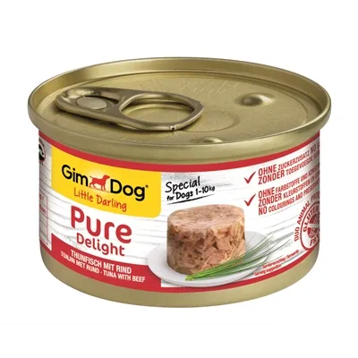 GIMDOG LITTLE DARLING PURE DELIGHT TONIJN / RUND 12X85 GR GIMDOG LITTLE DARLING PURE DELIGHT TONIJN / RUND 12X85 GR