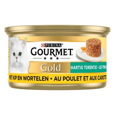GOURMET GOLD HARTIG TORENTJE KIP / WORTEL 24X85 GR GOURMET GOLD HARTIG TORENTJE KIP / WORTEL 24X85 GR