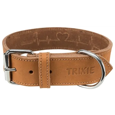 TRIXIE HALSBAND HOND RUSTIC VETLEER HEARTBEAT BRUIN 38-47X4 CM TRIXIE HALSBAND HOND RUSTIC VETLEER HEARTBEAT BRUIN 38-47X4 CM