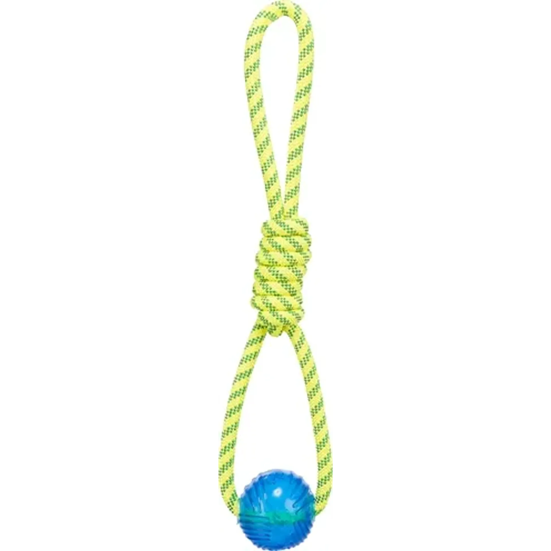TRIXIE AQUATOY TOUW TREKSPEELTJE DRIJVEND POLYESTER GEEL / GROEN 6X6X40 CM