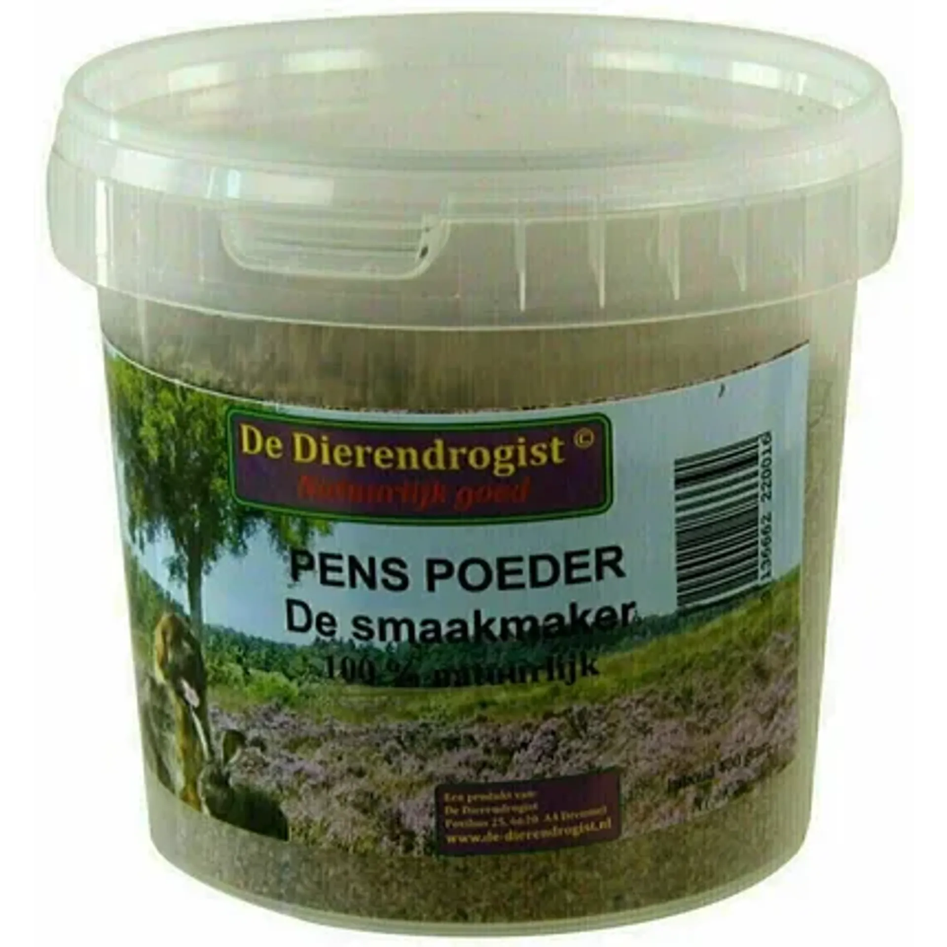 DIERENDROGIST GEMALEN PENSPOEDER 400 GR