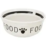 TRIXIE VOERBAK HOND FOOD KERAMIEK WIT / ZWART 600 ML 15 CM TRIXIE VOERBAK HOND FOOD KERAMIEK WIT / ZWART 600 ML 15 CM