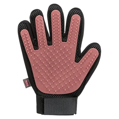 TRIXIE VACHTVERZORGINGSHANDSCHOEN MESH-MATERIAAL / TPR ROZE / ZWART 16X24 CM TRIXIE VACHTVERZORGINGSHANDSCHOEN MESH-MATERIAAL / TPR ROZE / ZWART 16X24 CM