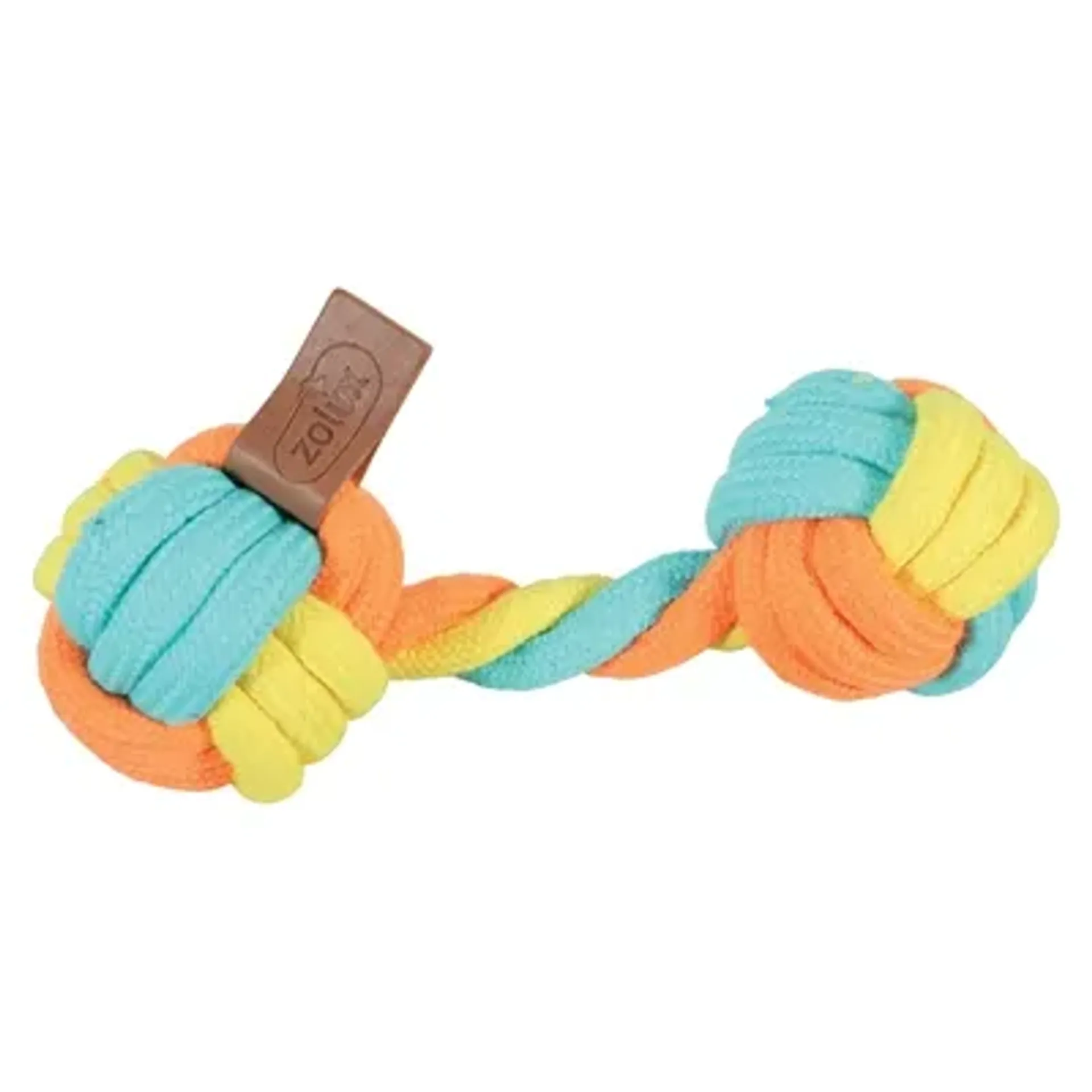 ZOLUX FLOSTOUW TWIST DUMBELL MEERKLEURIG 19,5X9X6 CM