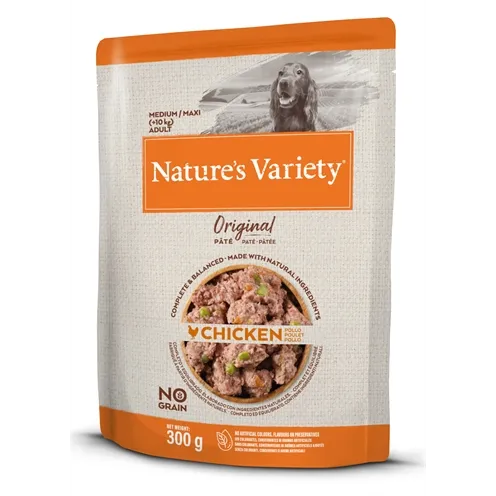 NATURES VARIETY ORIGINAL ADULT MEDIUM / MAXI POUCH CHICKEN NO GRAIN 300 GR NATURES VARIETY ORIGINAL ADULT MEDIUM / MAXI POUCH CHICKEN NO GRAIN 300 GR