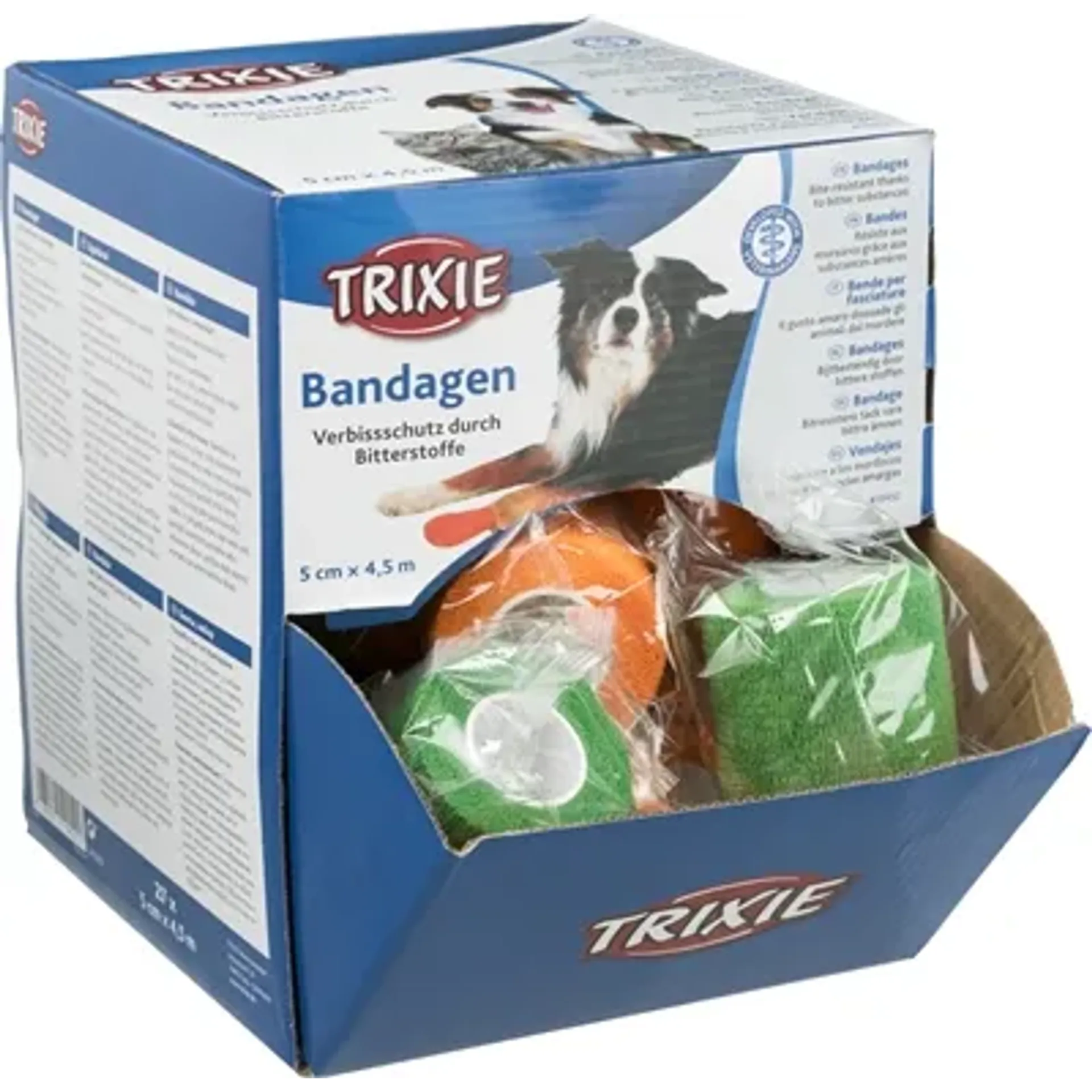 TRIXIE VERBAND MET BITTERSTOFFEN ASSORTI 5 CM X4,5 MTR 27 ST