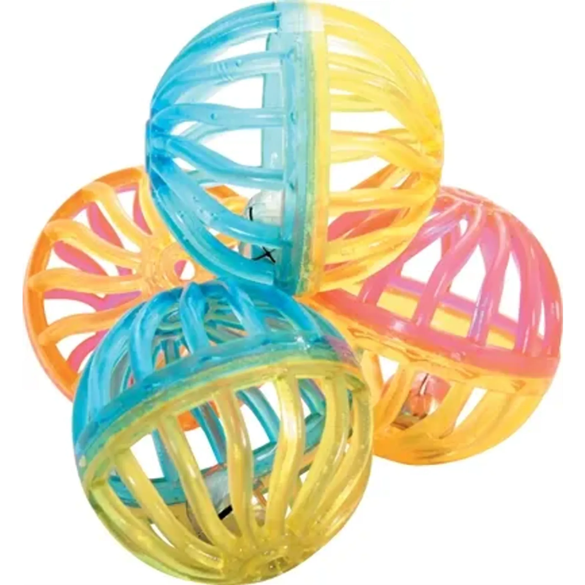 ZOLUX KATTENSPEELGOED BAL TWIST MET BEL ASSORTI 4 CM 4 ST