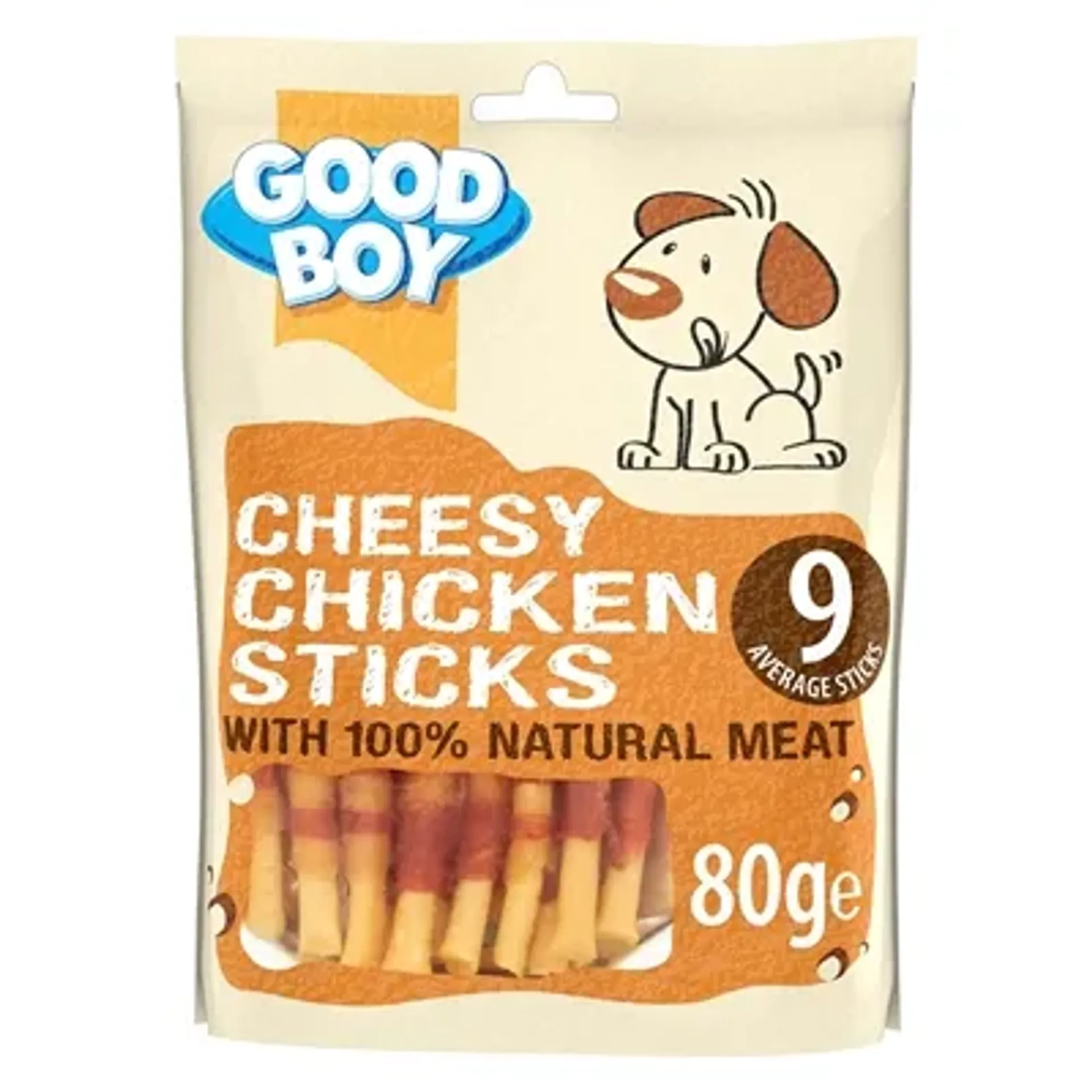 GOOD BOY CHEESY CHICKEN STICKS 80 GR