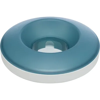 TRIXIE SLOWFEEDING ROCKING BOWL KUNSTSTOF / TPR GRIJS / BLAUW 23X23 CM 500 ML TRIXIE SLOWFEEDING ROCKING BOWL KUNSTSTOF / TPR GRIJS / BLAUW 23X23 CM 500 ML