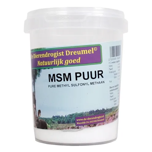DIERENDROGIST MSM PUUR POEDER 250 GR DIERENDROGIST MSM PUUR POEDER 250 GR