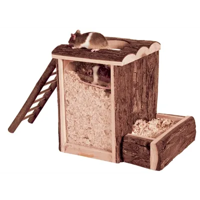 TRIXIE NATURAL LIVING SPEEL- EN GRAAFTOREN HAMSTER 25X20X24 CM TRIXIE NATURAL LIVING SPEEL- EN GRAAFTOREN HAMSTER 25X20X24 CM