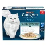 GOURMET PERLE OCEAN FLAKES IN SAUS KABELJAUW / ZALM / SCHOL / KOOLVIS 12X85 GR GOURMET PERLE OCEAN FLAKES IN SAUS KABELJAUW / ZALM / SCHOL / KOOLVIS 12X85 GR