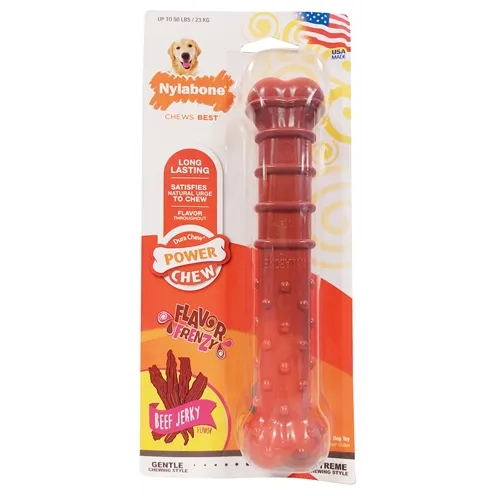 NYLABONE TEXTURED DURA CHEW BEEF JERKEY VOOR HARDE BIJTERS TOT 23 KG NYLABONE TEXTURED DURA CHEW BEEF JERKEY VOOR HARDE BIJTERS TOT 23 KG