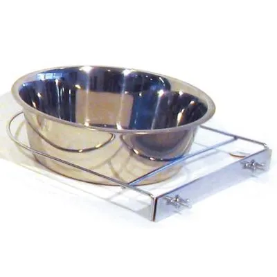 RVS HONDENBAK MET SCHROEFHOUDER 21 CM RVS HONDENBAK MET SCHROEFHOUDER 21 CM