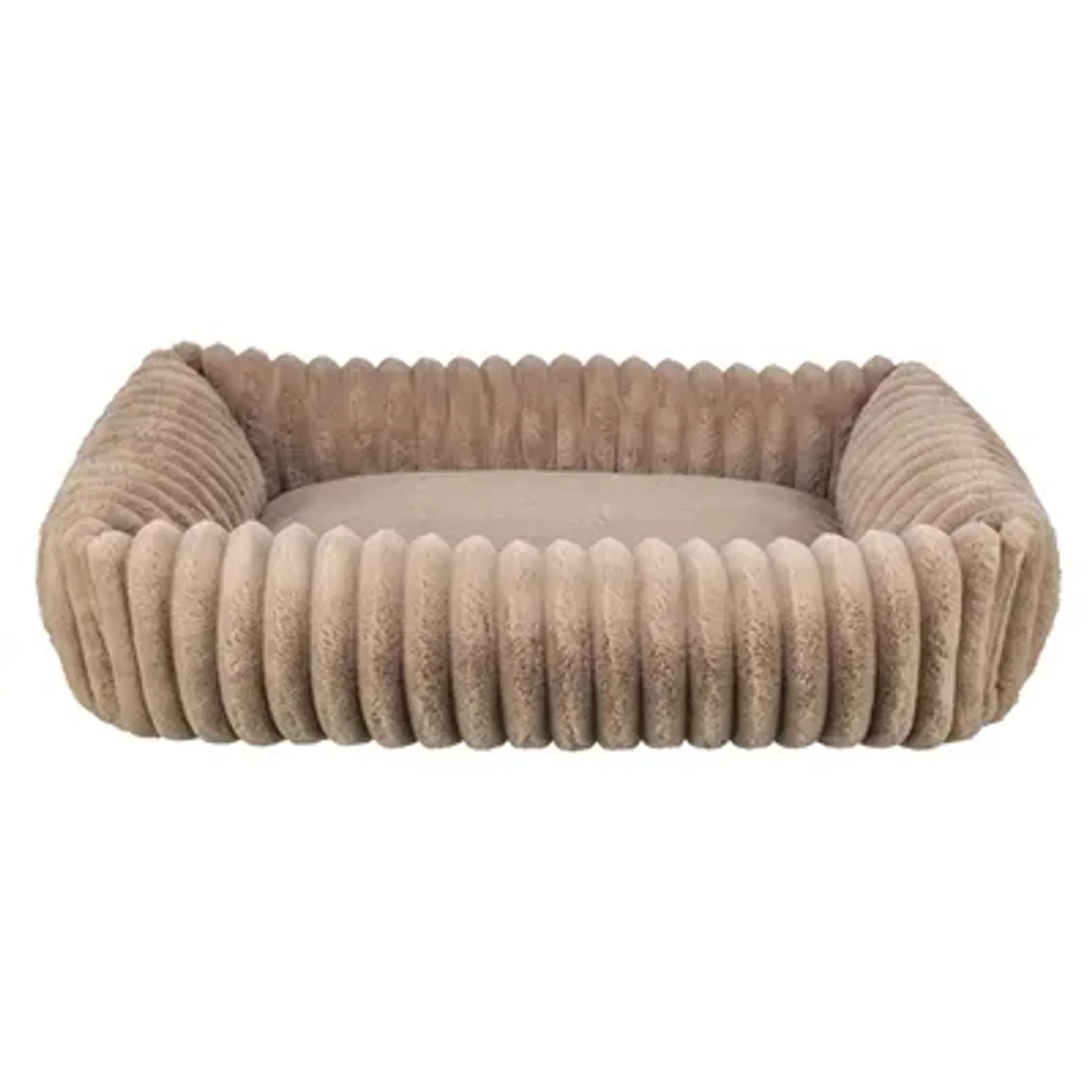 TRIXIE HONDENMAND LONNI RIBFLUWEEL HOEKIG LICHTBRUIN 80X60 CM