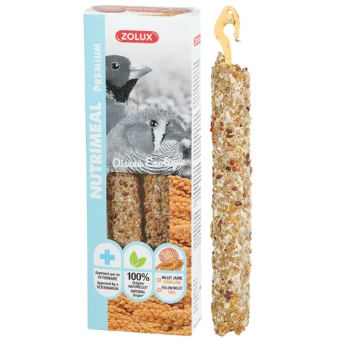 ZOLUX NUTRIMEAL STICK TROPISCHE VOGEL GELE GIERST 110 GR 2 ST ZOLUX NUTRIMEAL STICK TROPISCHE VOGEL GELE GIERST 110 GR 2 ST