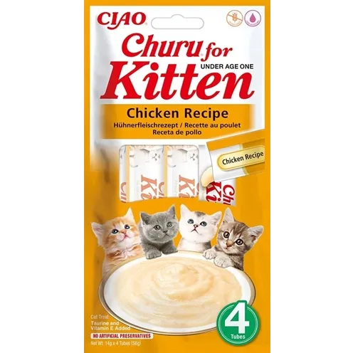 INABA CHURU KITTEN CHICKEN RECIPE 4X14GR INABA CHURU KITTEN CHICKEN RECIPE 4X14GR