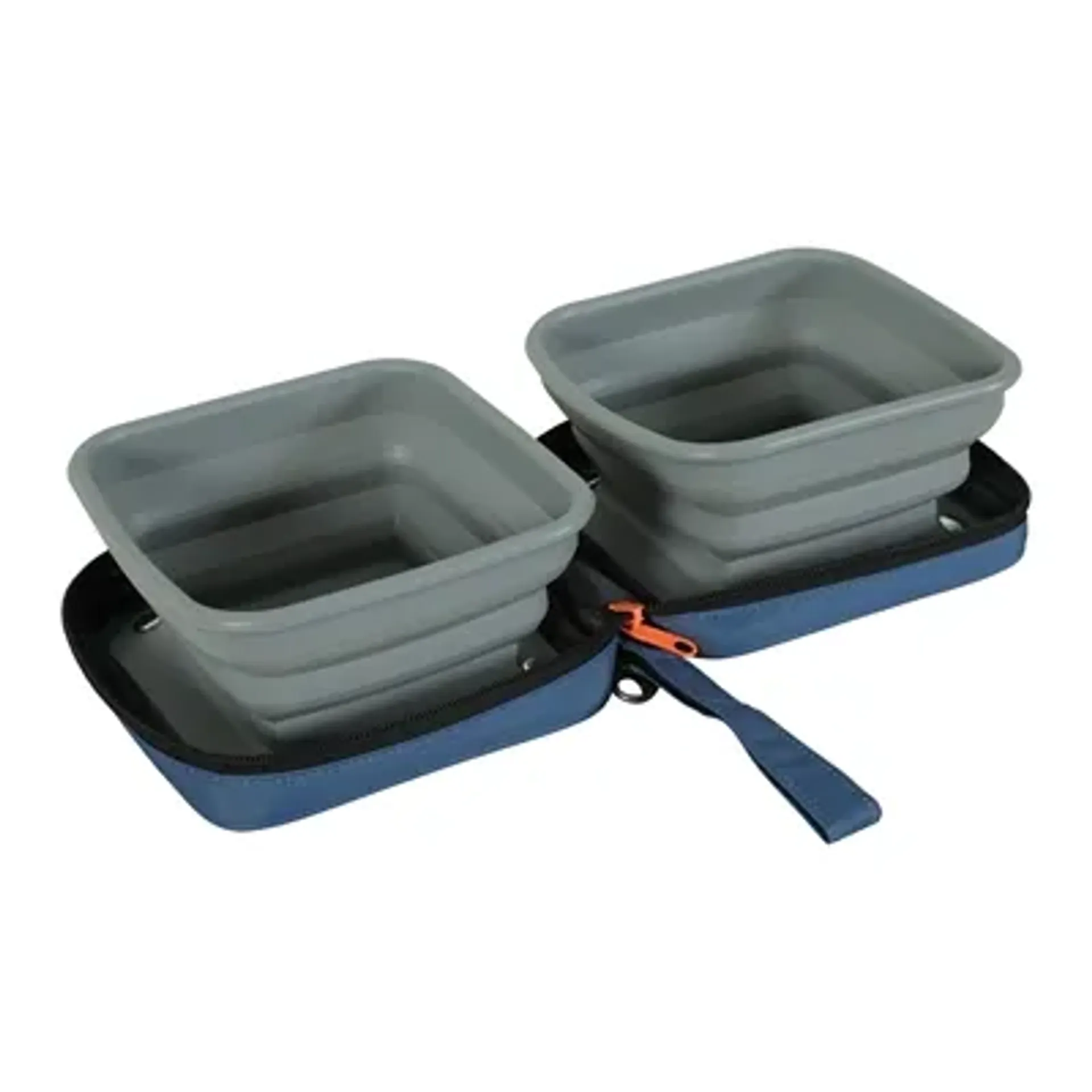 ZOLUX BVK 2IN1 OPVOUWBARE VOERBAK EN DRINKBAK BLAUW 2X700 ML