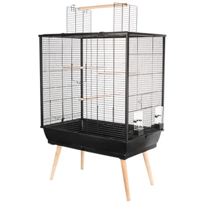 ZOLUX VOGELKOOI NEO JILI ZWART 78X48X81/112 CM ZOLUX VOGELKOOI NEO JILI ZWART 78X48X81/112 CM