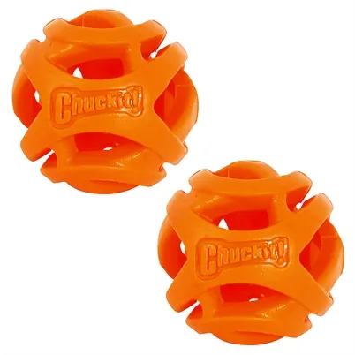CHUCKIT BREATHE RIGHT FETCH BAL SMALL ORANJE 5 CM 2 ST CHUCKIT BREATHE RIGHT FETCH BAL SMALL ORANJE 5 CM 2 ST