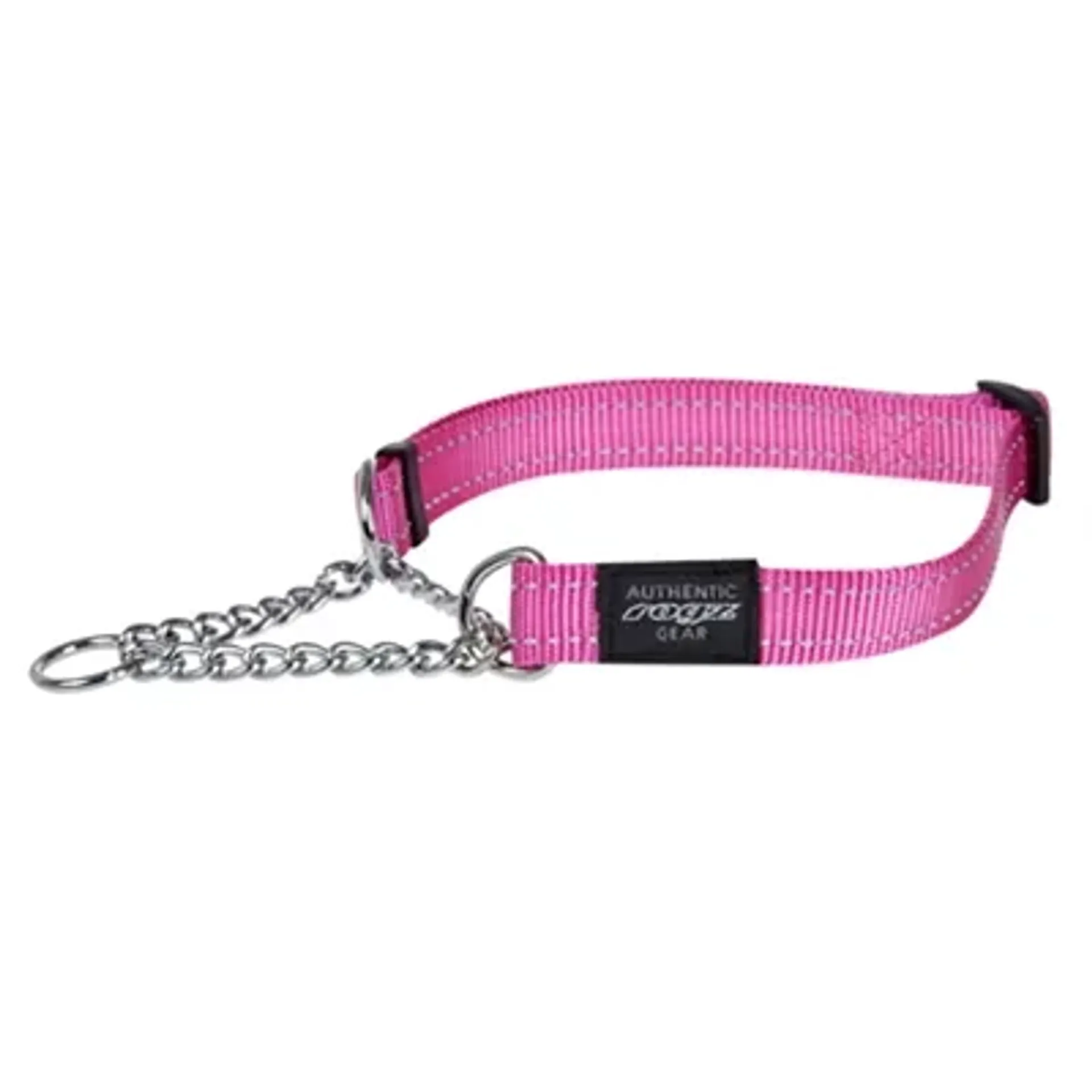 ROGZ FOR DOGS FANBELT HALFSLIP HALSBAND ROZE 20 MMX34-56 CM