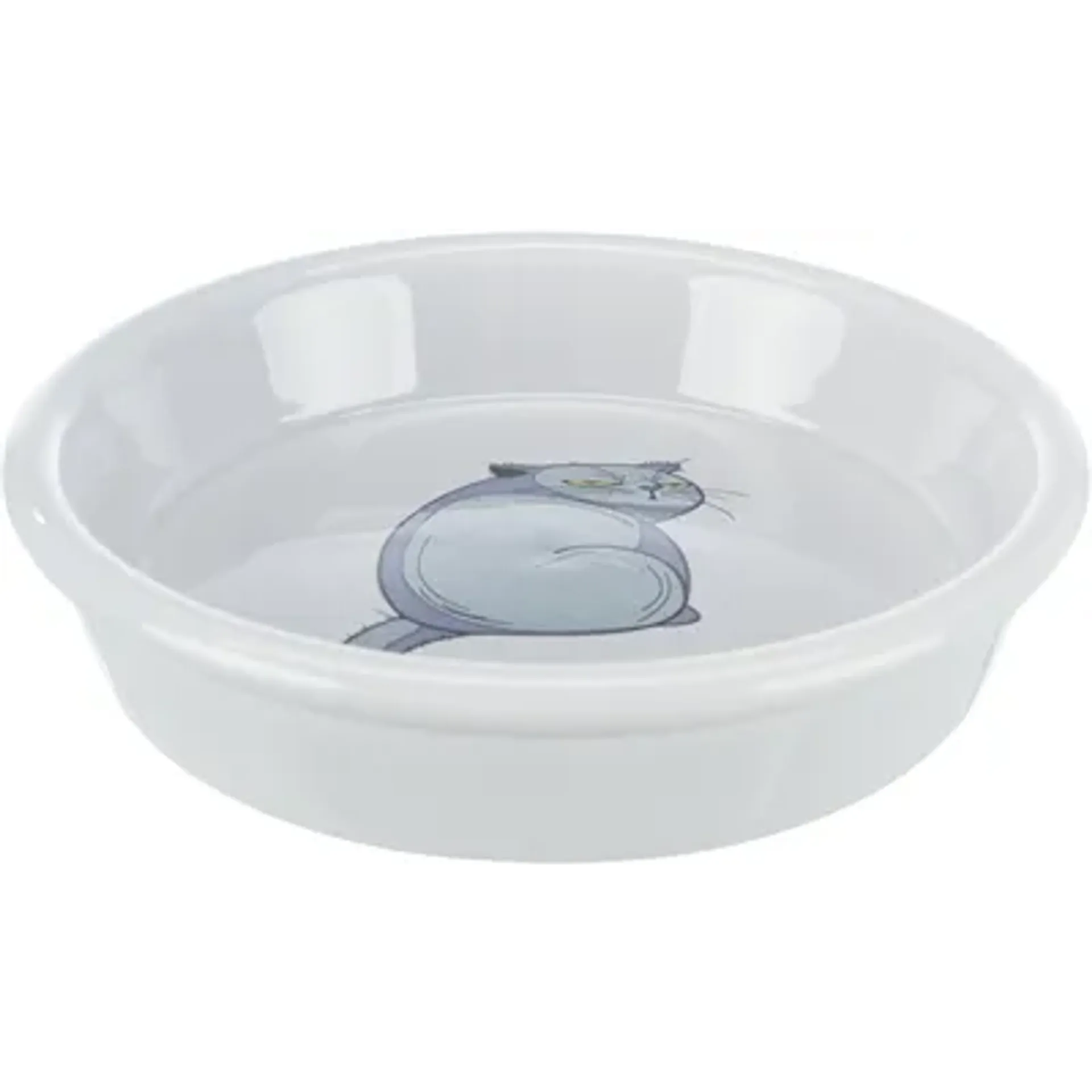 TRIXIE VOERBAK / WATERBAK BOZE KAT GRIJS 13 CM 250 ML