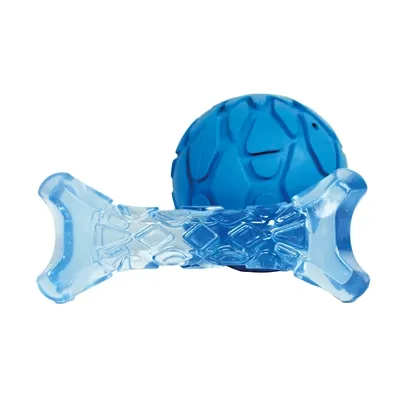 FOFOS PUPPY BOT EN BAL BLAUW 11X4,5X2 CM / 7X7X7 CM FOFOS PUPPY BOT EN BAL BLAUW 11X4,5X2 CM / 7X7X7 CM