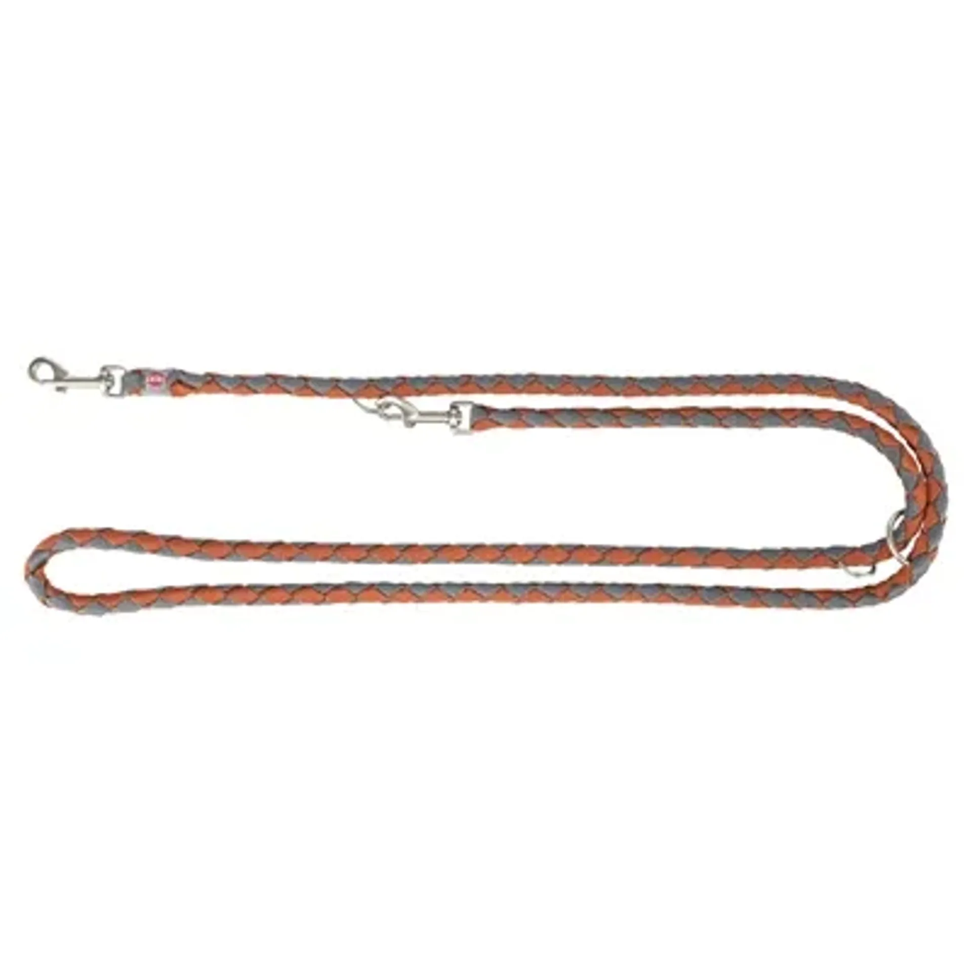TRIXIE HONDENRIEM CAVO VERSTELBAAR ROEST / GRAFIET GRIJS 200X1,8 CM