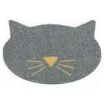 TRIXIE KATTENBAKMAT KATTENKOP PVC LICHTGRIJS 42X40 CM TRIXIE KATTENBAKMAT KATTENKOP PVC LICHTGRIJS 42X40 CM