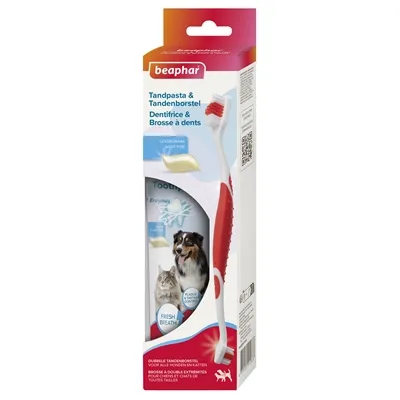 BEAPHAR TANDPASTA EN BORSTEL COMBI-PACK BEAPHAR TANDPASTA EN BORSTEL COMBI-PACK