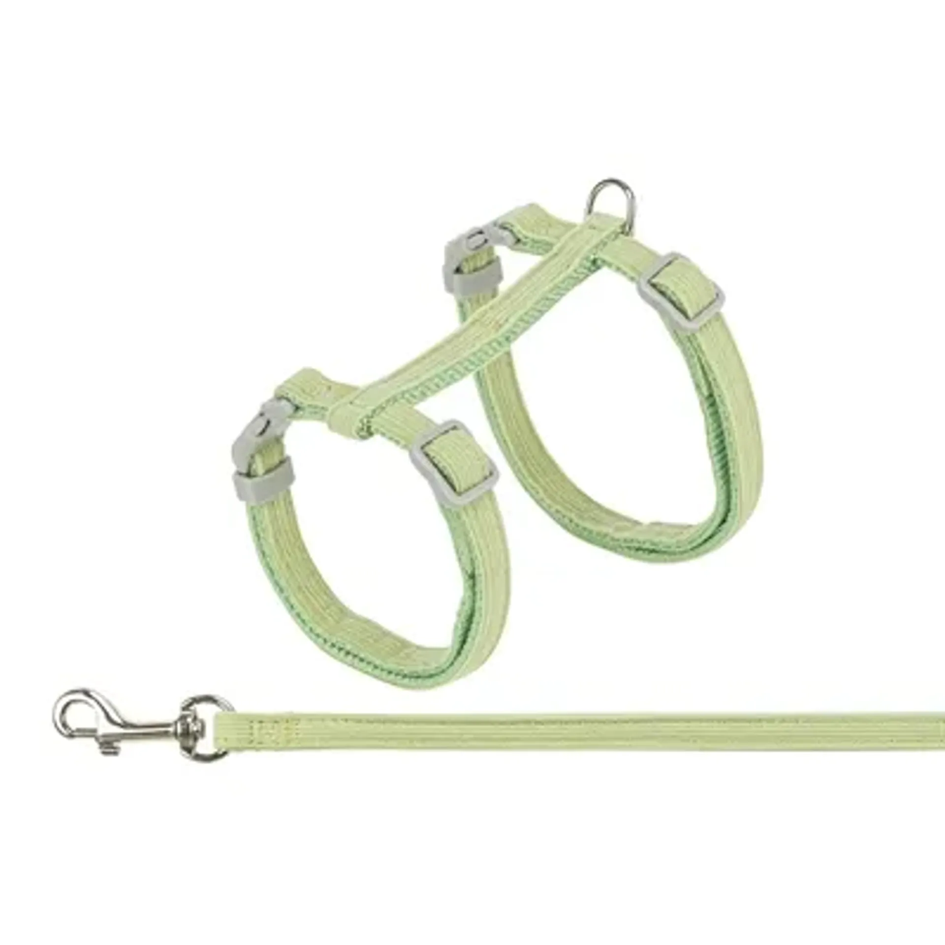 TRIXIE KATTENTUIGJE MET RIEM FLUWEEL GROEN 28-45X1 CM