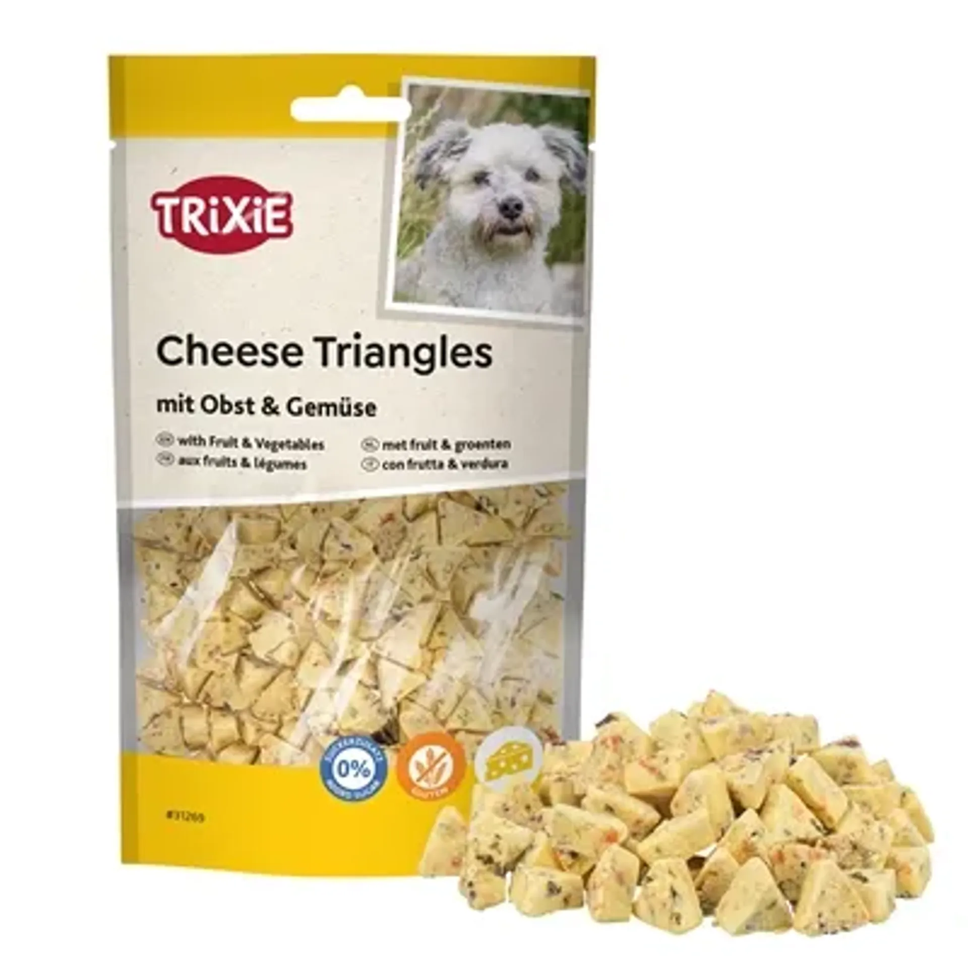 TRIXIE CHEESE TRIANGLES MET FRUIT EN GROENTEN 80 GR