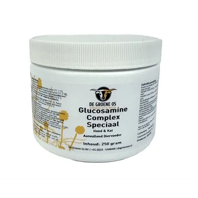 DE GROENE OS GLUCOSAMINE COMPLEX SPECIAAL HOND / KAT 250 GR DE GROENE OS GLUCOSAMINE COMPLEX SPECIAAL HOND / KAT 250 GR