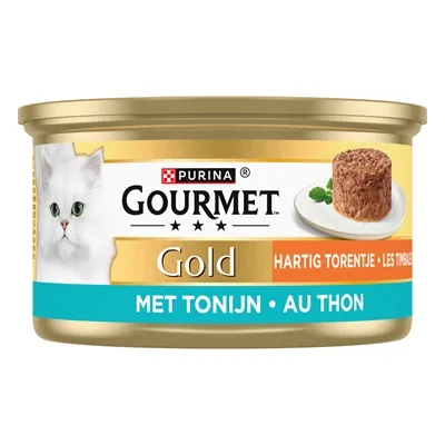 GOURMET GOLD HARTIG TORENTJE MET TONIJN 24X85 GR GOURMET GOLD HARTIG TORENTJE MET TONIJN 24X85 GR