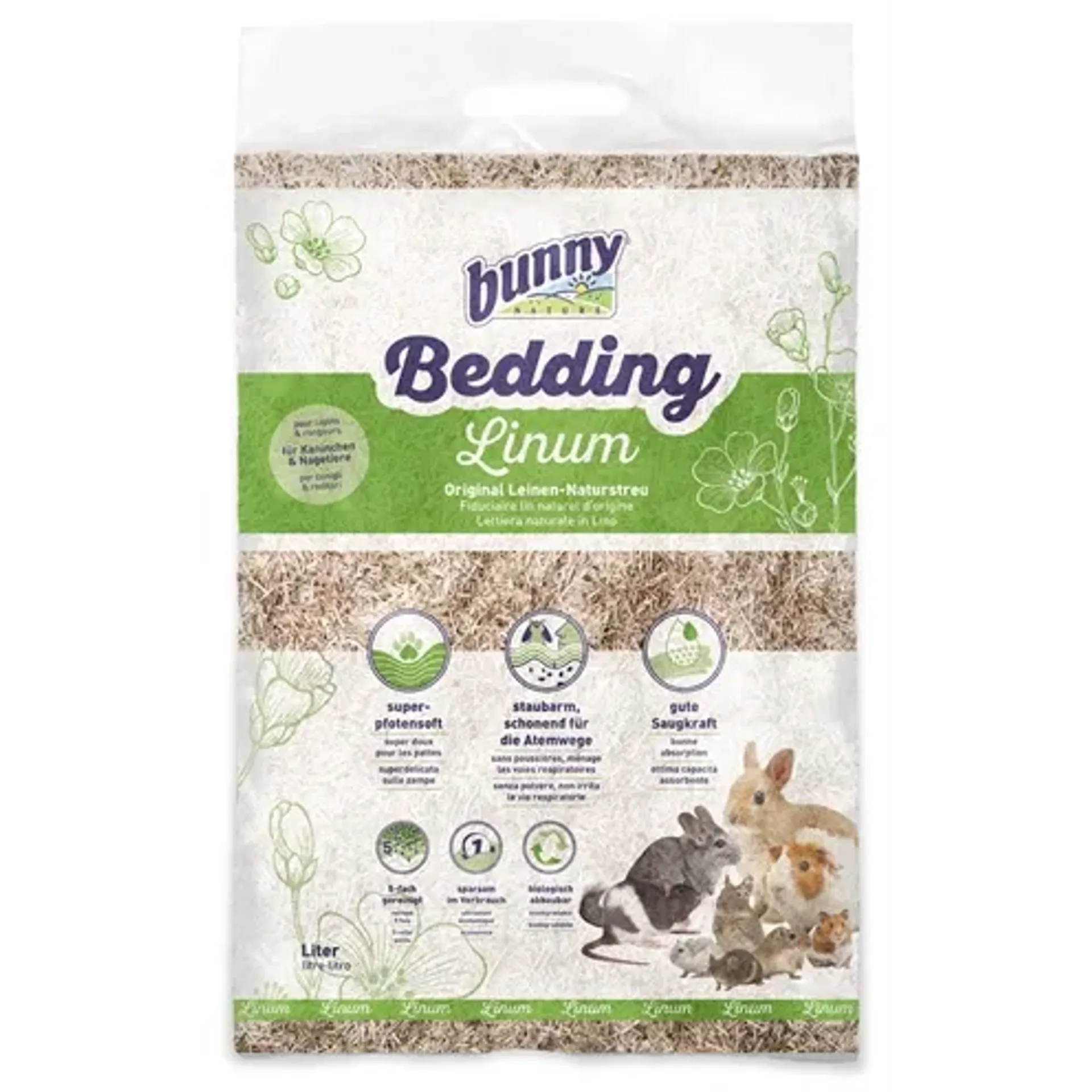 BUNNY NATURE BUNNYBEDDING LINUM VLASVEZEL 12,5 LTR